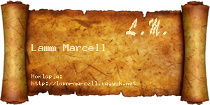 Lamm Marcell névjegykártya